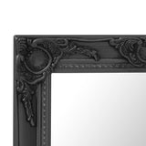 NNEVL Wall Mirror Baroque Style 50x50 cm Black