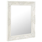 NNEVL Wall Mirror Baroque Style 50x60 cm White