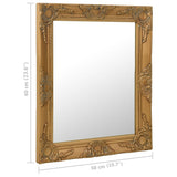 NNEVL Wall Mirror Baroque Style 50x60 cm Gold