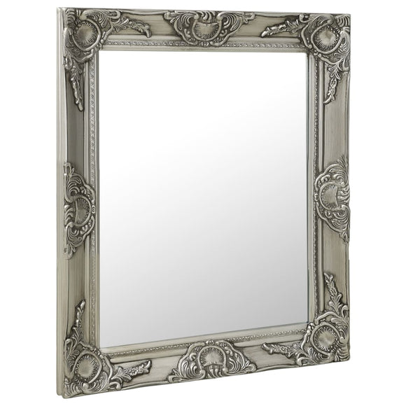 NNEVL Wall Mirror Baroque Style 50x60 cm Silver