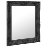 NNEVL Wall Mirror Baroque Style 50x60 cm Black