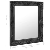 NNEVL Wall Mirror Baroque Style 50x60 cm Black