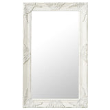 NNEVL Wall Mirror Baroque Style 50x80 cm White