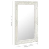 NNEVL Wall Mirror Baroque Style 50x80 cm White