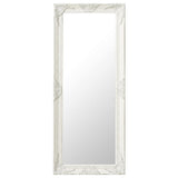 NNEVL Wall Mirror Baroque Style 50x120 cm White