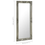 NNEVL Wall Mirror Baroque Style 50x120 cm Silver