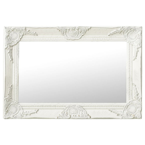 NNEVL Wall Mirror Baroque Style 60x40 cm White