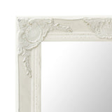 NNEVL Wall Mirror Baroque Style 60x40 cm White