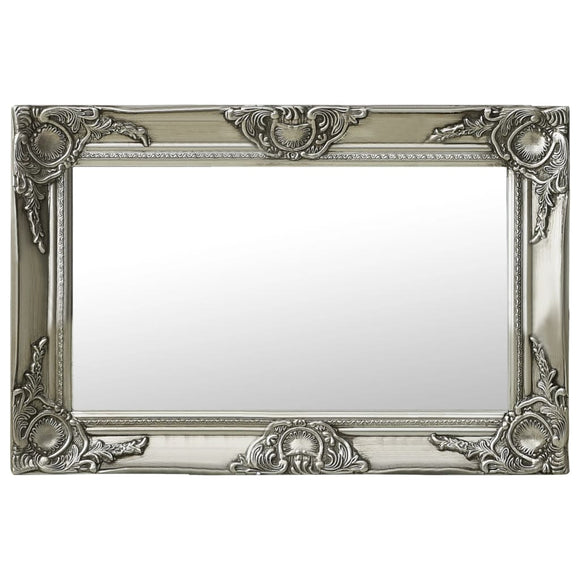 NNEVL Wall Mirror Baroque Style 60x40 cm Silver