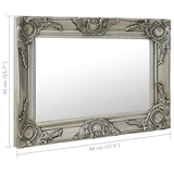 NNEVL Wall Mirror Baroque Style 60x40 cm Silver