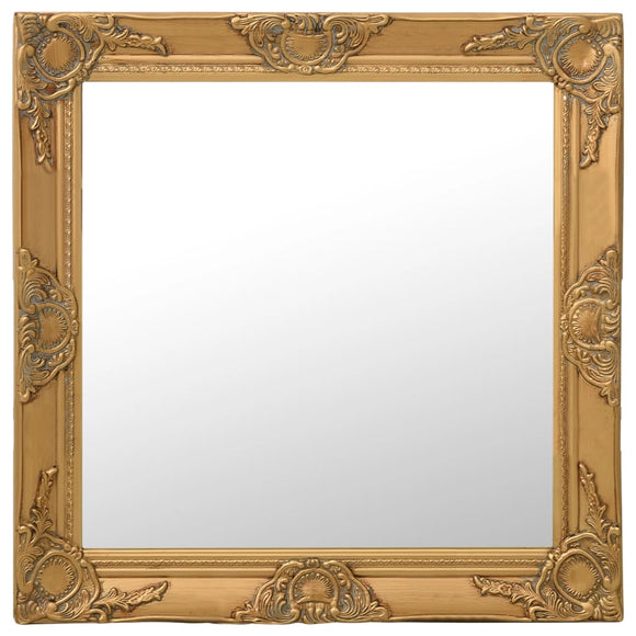 NNEVL Wall Mirror Baroque Style 60x60 cm Gold