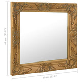 NNEVL Wall Mirror Baroque Style 60x60 cm Gold