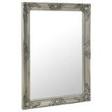 NNEVL Wall Mirror Baroque Style 60x80 cm Silver