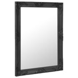 NNEVL Wall Mirror Baroque Style 60x80 cm Black