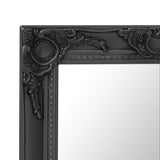 NNEVL Wall Mirror Baroque Style 60x80 cm Black