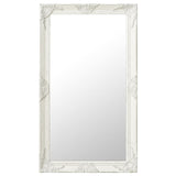 NNEVL Wall Mirror Baroque Style 60x100 cm White