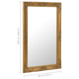NNEVL Wall Mirror Baroque Style 60x100 cm Gold