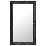 NNEVL Wall Mirror Baroque Style 60x100 cm Black