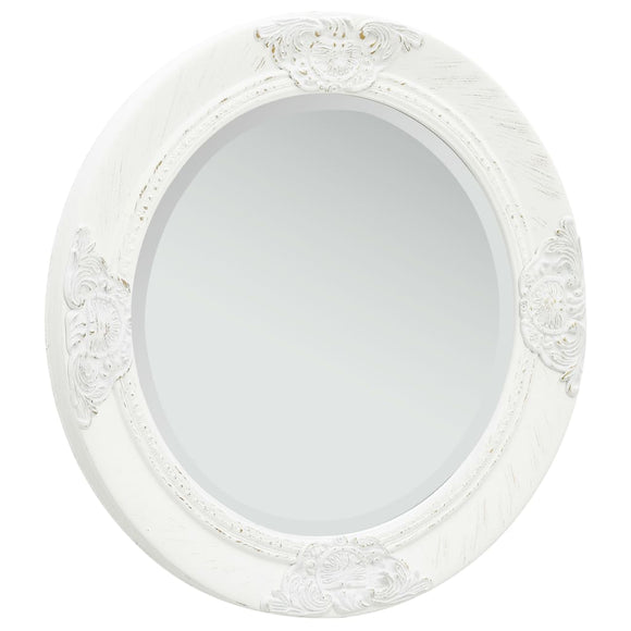 NNEVL Wall Mirror Baroque Style 50 cm White