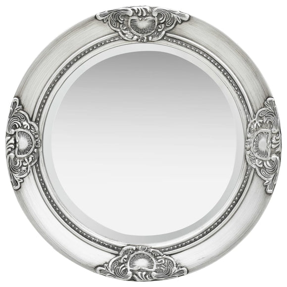 NNEVL Wall Mirror Baroque Style 50 cm Silver