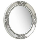 NNEVL Wall Mirror Baroque Style 50 cm Silver