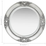 NNEVL Wall Mirror Baroque Style 50 cm Silver