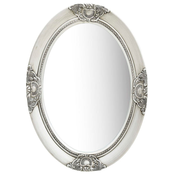 NNEVL Wall Mirror Baroque Style 50x70 cm Silver