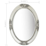 NNEVL Wall Mirror Baroque Style 50x70 cm Silver