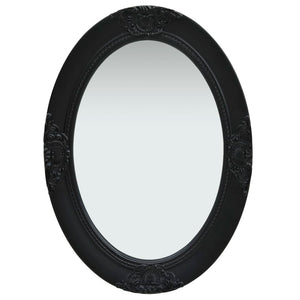 NNEVL Wall Mirror Baroque Style 50x70 cm Black