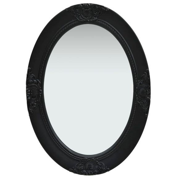 NNEVL Wall Mirror Baroque Style 50x70 cm Black
