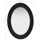 NNEVL Wall Mirror Baroque Style 50x70 cm Black