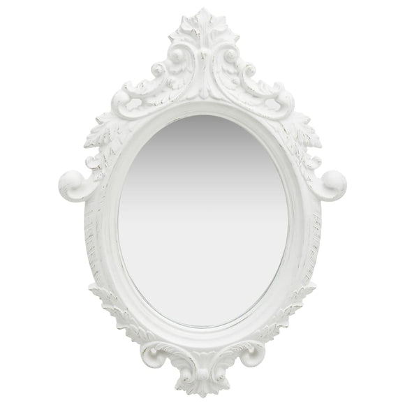 NNEVL Wall Mirror Castle Style 56x76 cm White