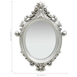 NNEVL Wall Mirror Castle Style 56x76 cm Silver