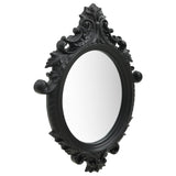 NNEVL Wall Mirror Castle Style 56x76 cm Black