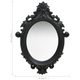NNEVL Wall Mirror Castle Style 56x76 cm Black