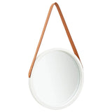 NNEVL Wall Mirror with Strap 40 cm White