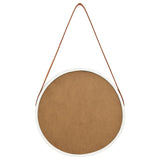 NNEVL Wall Mirror with Strap 40 cm White