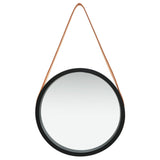 NNEVL Wall Mirror with Strap 40 cm Black