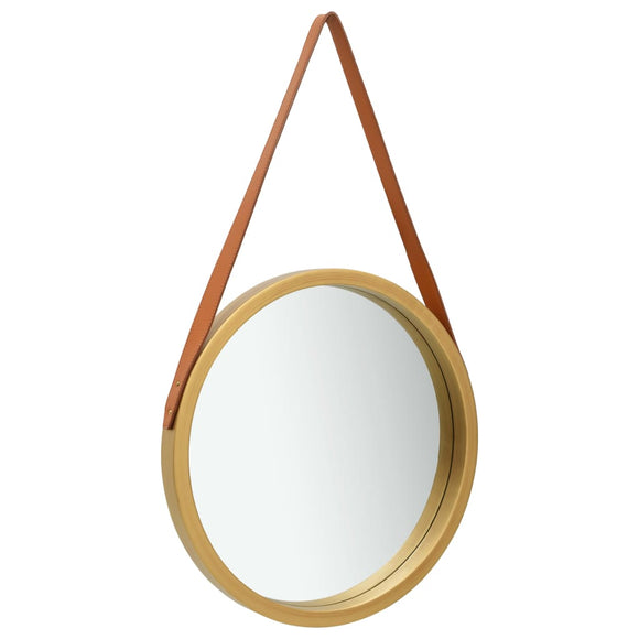 NNEVL Wall Mirror with Strap 50 cm Gold