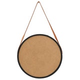NNEVL Wall Mirror with Strap 50 cm Black