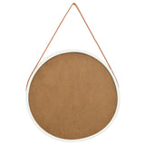 NNEVL Wall Mirror with Strap 60 cm White