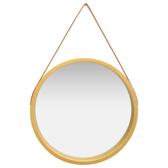 NNEVL Wall Mirror with Strap 60 cm Gold