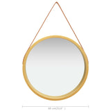 NNEVL Wall Mirror with Strap 60 cm Gold