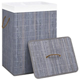 NNEVL Bamboo Laundry Basket Grey 72 L