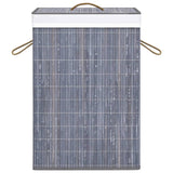 NNEVL Bamboo Laundry Basket Grey 72 L