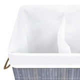 NNEVL Bamboo Laundry Basket Grey 72 L