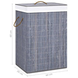 NNEVL Bamboo Laundry Basket Grey 72 L