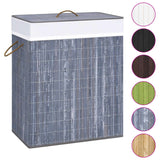 NNEVL Bamboo Laundry Basket Grey 100 L