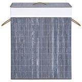 NNEVL Bamboo Laundry Basket Grey 100 L