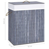 NNEVL Bamboo Laundry Basket Grey 100 L